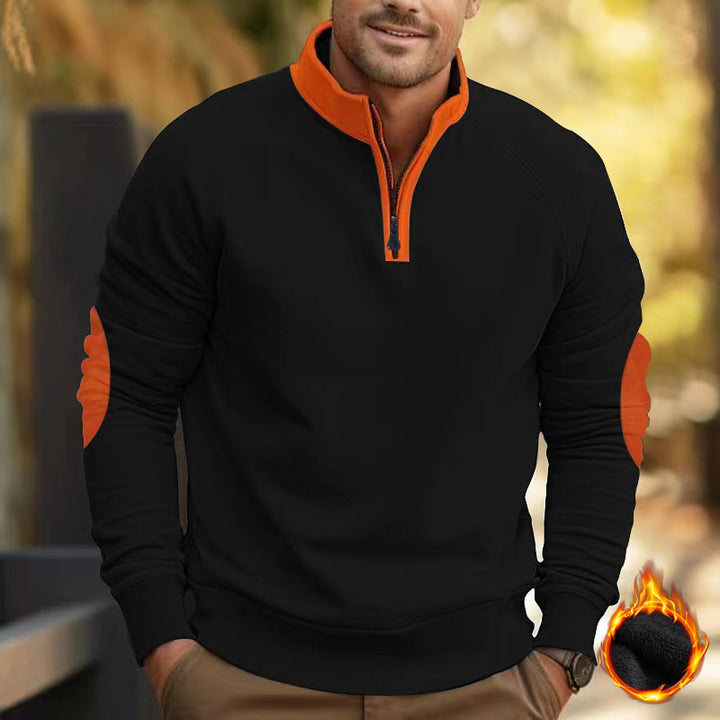 Men's sweatshirt with textured zipper Lisslune