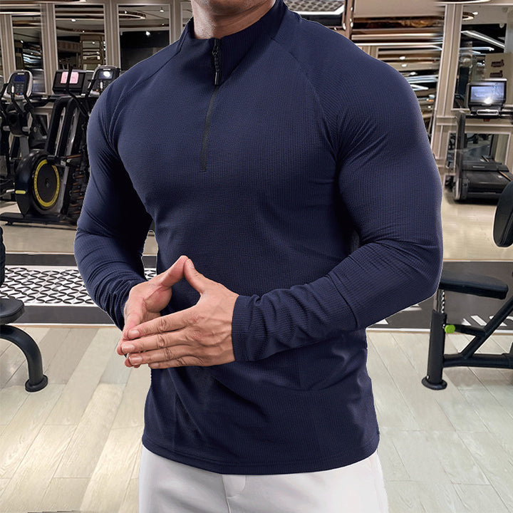 Men's functional shirt with half zipper and breathable structure Lisslune