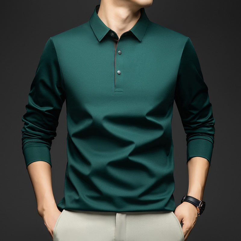Men's Long Sleeve Polo Shirt Lisslune