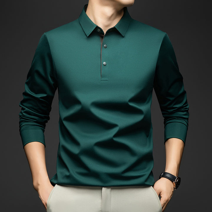 Men's Long Sleeve Polo Shirt Lisslune