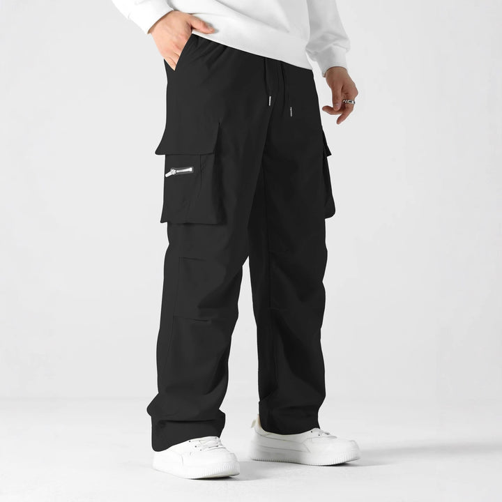Men's cargo pants with multifunctional pockets and elastic waistband Lisslune