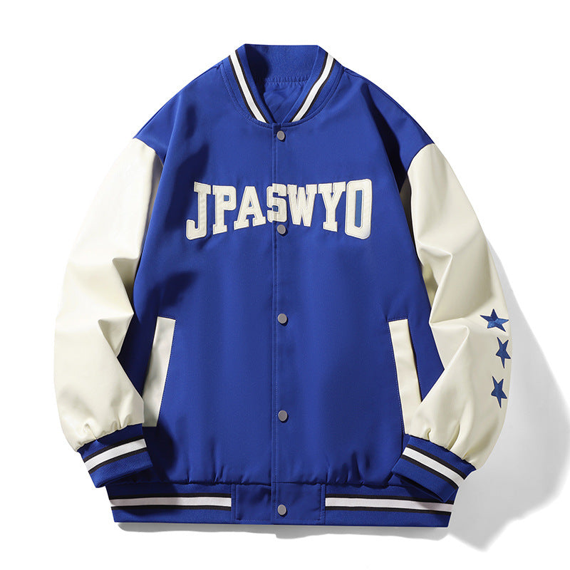 Men's sporty bomber jacket with stylish lettering Lisslune