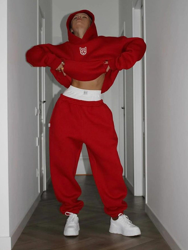 Women's Oversized Hoodie with Elastic Edge and Wide Cut Lisslune