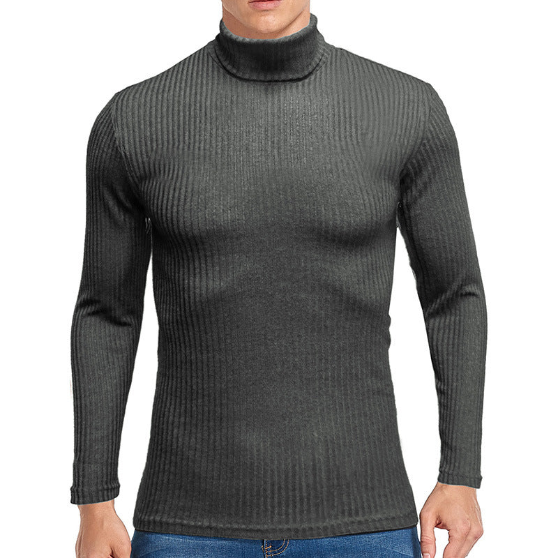 Men's fine turtleneck sweater made of textured knit Lisslune