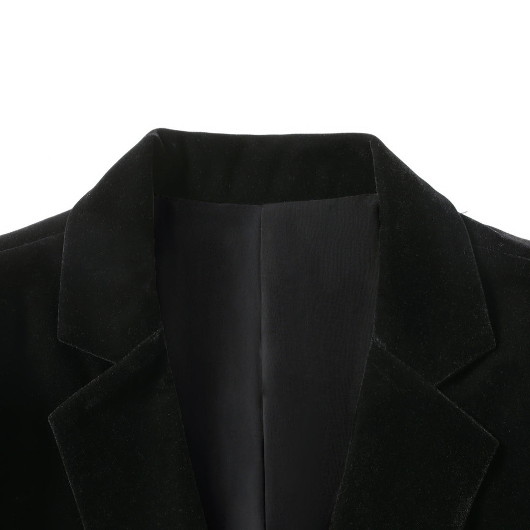 Men's elegant velvet blazer with fine details Lisslune