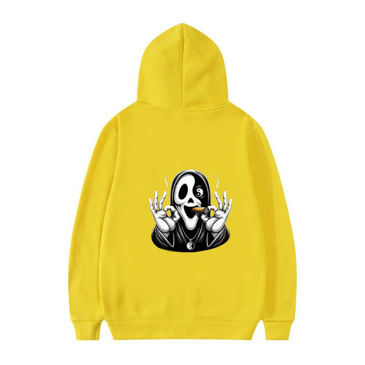 Women's hoodie with artistic skull print and casual fit Lisslune