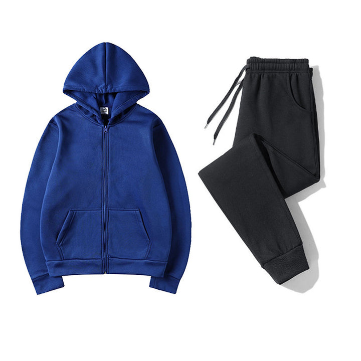 Women's sporty hoodie set with practical zipper and elastic waistband Lisslune
