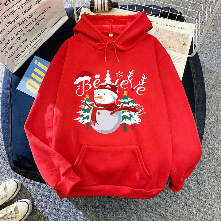 Women's hoodie with cheerful Christmas motif Lisslune
