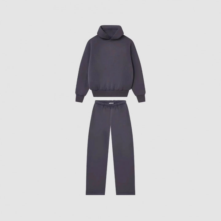 Women's Cozy Sweatshirt and Pants Set with High Collar and Casual Fit Lisslune