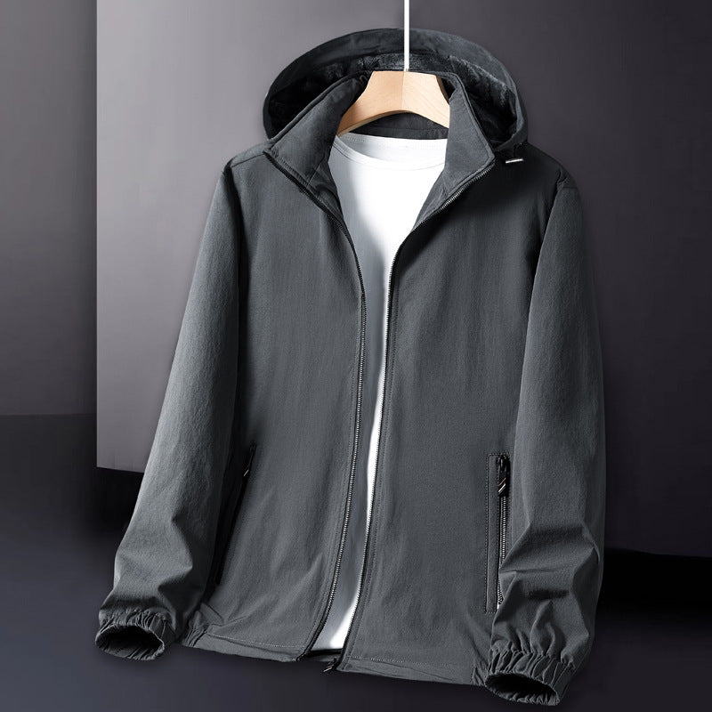 Men's Breathable Functional Jacket with Adjustable Hood Lisslune