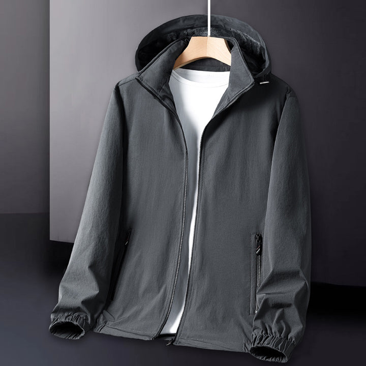 Men's Breathable Functional Jacket with Adjustable Hood Lisslune
