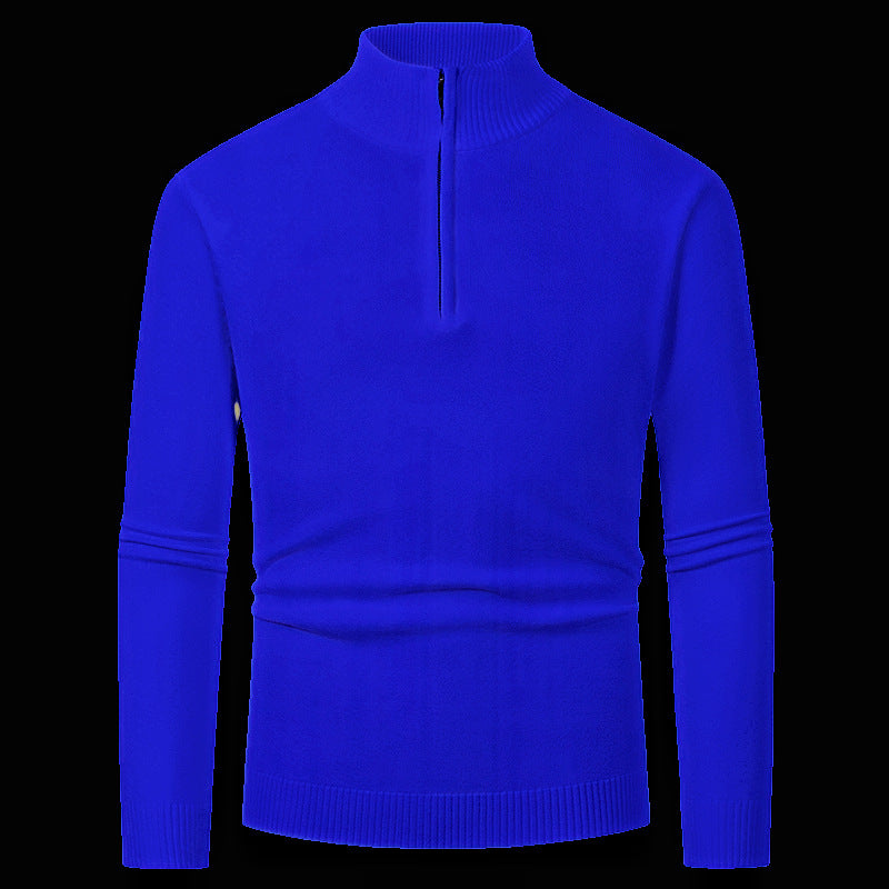 Men's pullover with high collar and zipper Lisslune