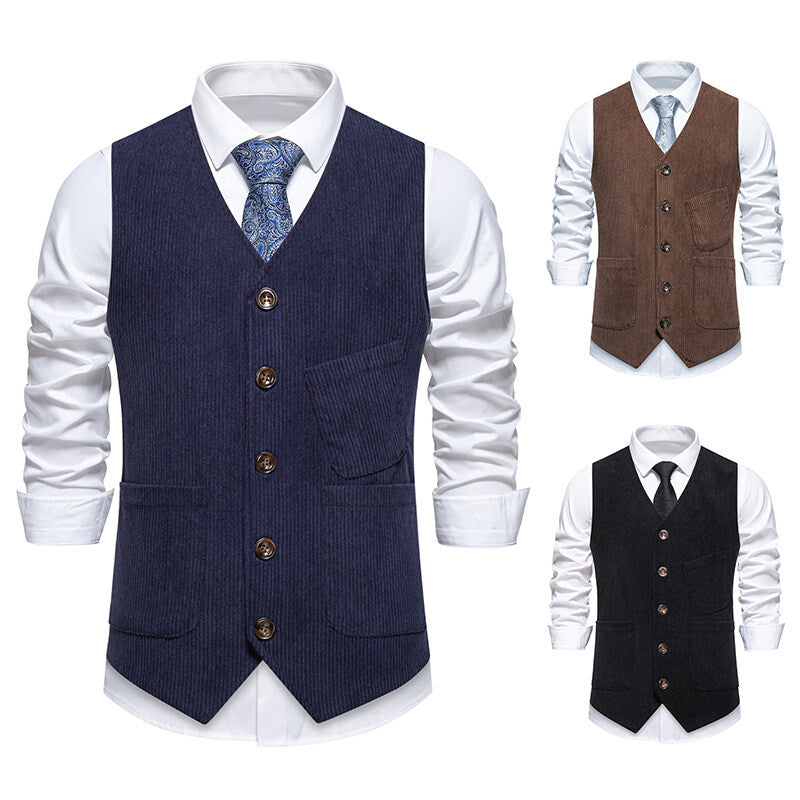 Men's elegant waistcoat in classic design Lisslune