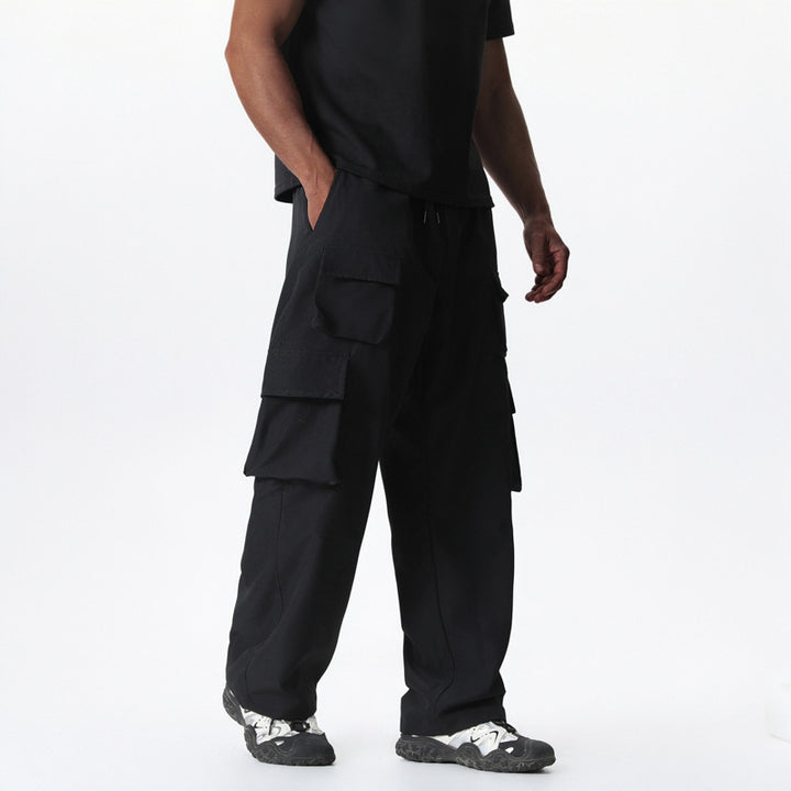 Men's cargo pants with versatile pockets and elastic waistband Lisslune