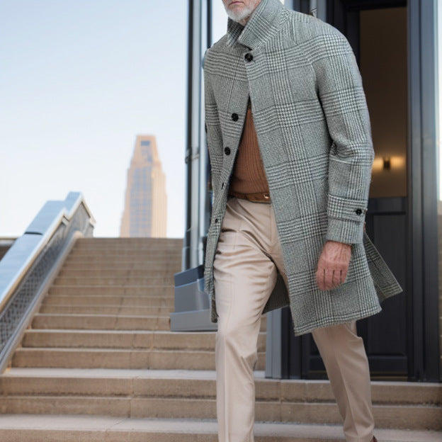 Men's classic check coat Lisslune
