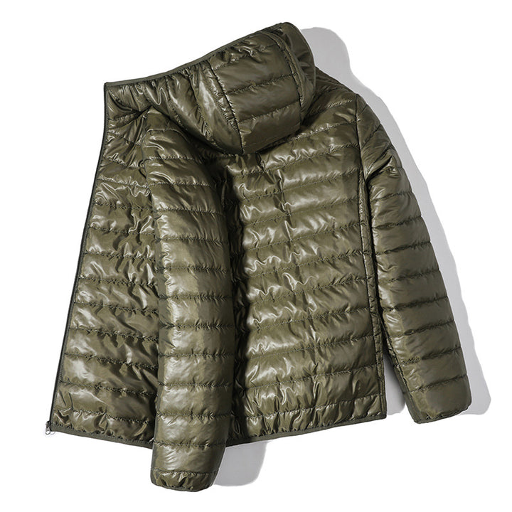 Men's lightweight quilted jacket with hood and water-repellent coating Lisslune