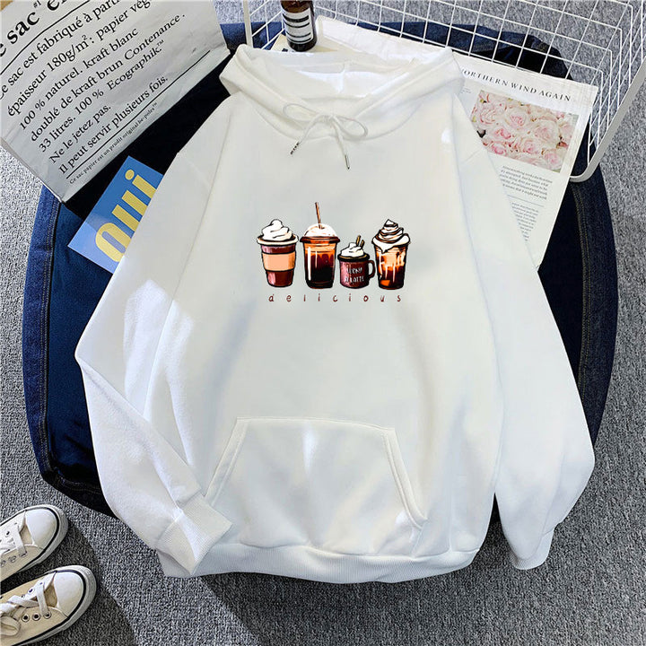 Women's hoodie with cute drink motif Lisslune