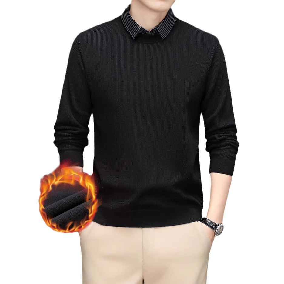 Men's Comfortable Fine Knit Sweater with Thermoregulatory Effect Lisslune