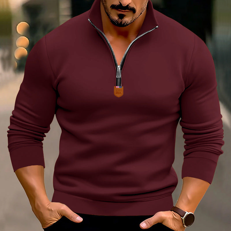 Men's padded sweater with modern zipper and slim fit Lisslune