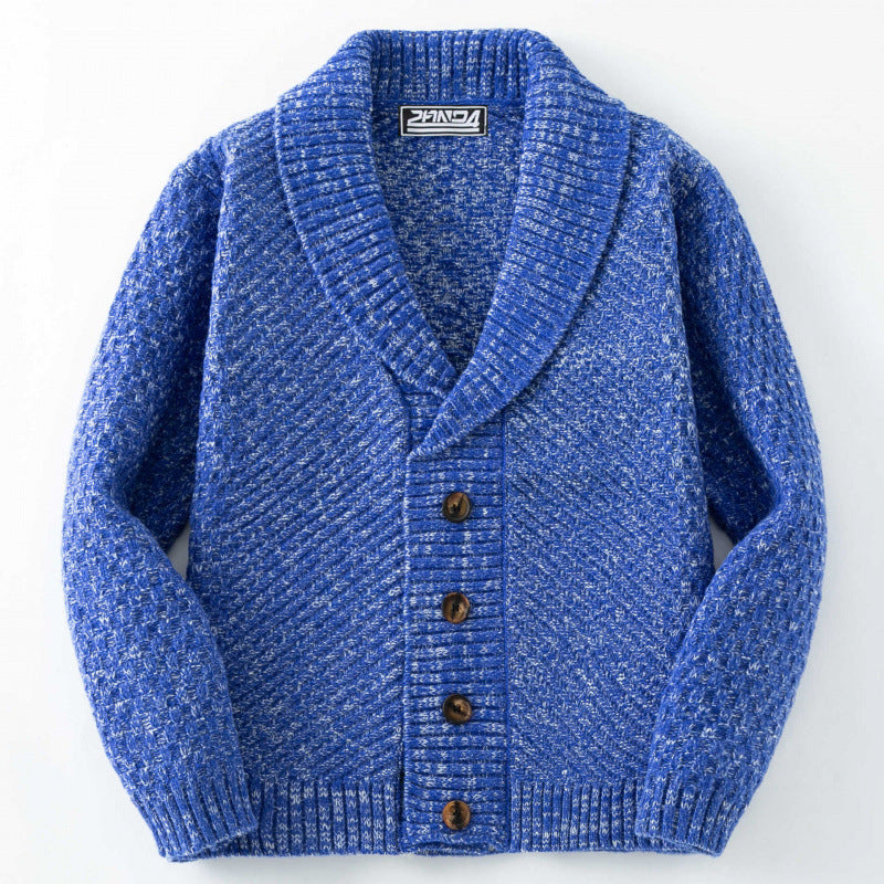 Men's cardigan with modern cable pattern and button details Lisslune