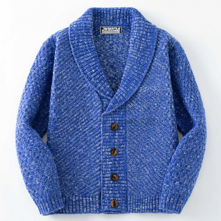 Men's cardigan with modern cable pattern and button details Lisslune