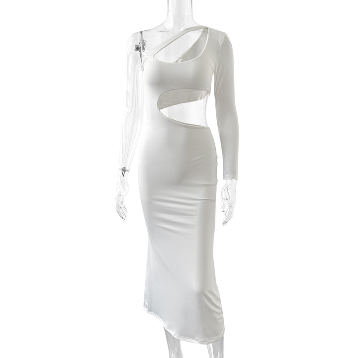 Damen Longsleeve Maxi-Kleid mit sexy Cut-Outs und figurbetontem Schnitt Lisslune