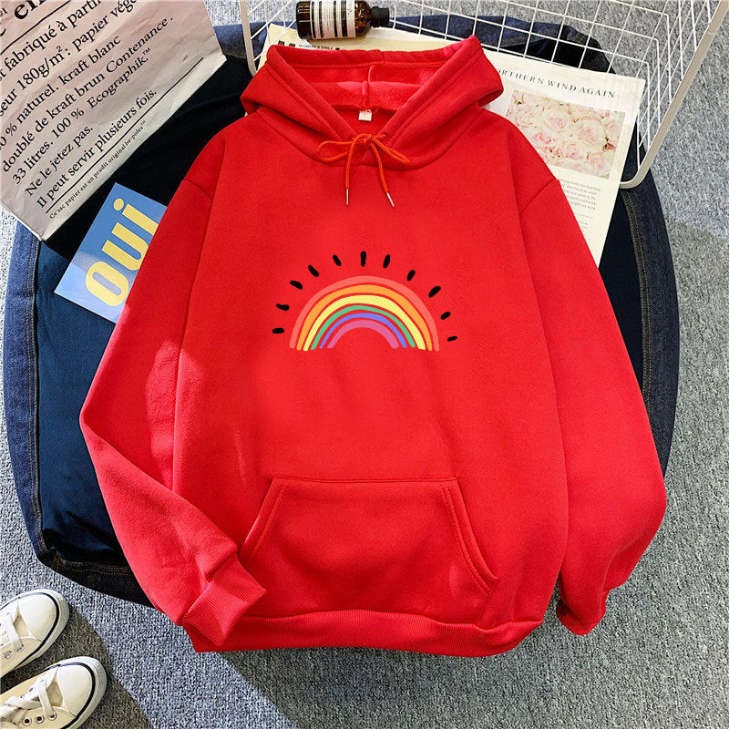 Women's hoodie with cheerful rainbow motif Lisslune