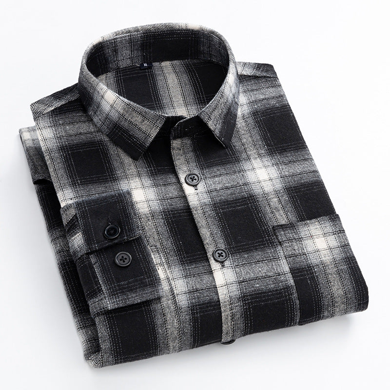 Men's check shirt made of soft cotton Lisslune