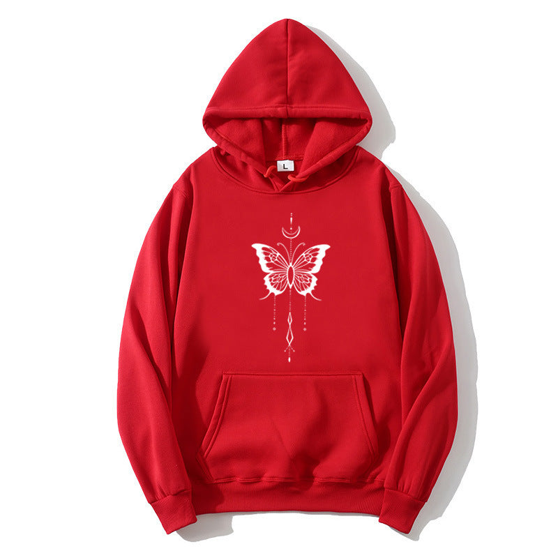 Women's hoodie with stylish butterfly motif Lisslune