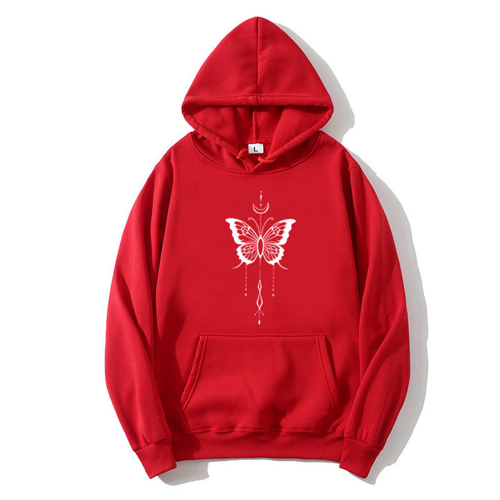 Women's hoodie with stylish butterfly motif Lisslune