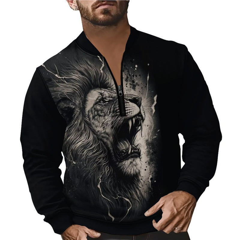 Men's sweatshirt with stylish zipper Lisslune