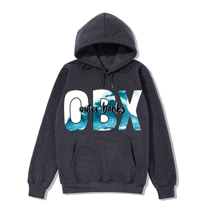 Women's Hooded Sweatshirt with Maritime Graphic Design Lisslune