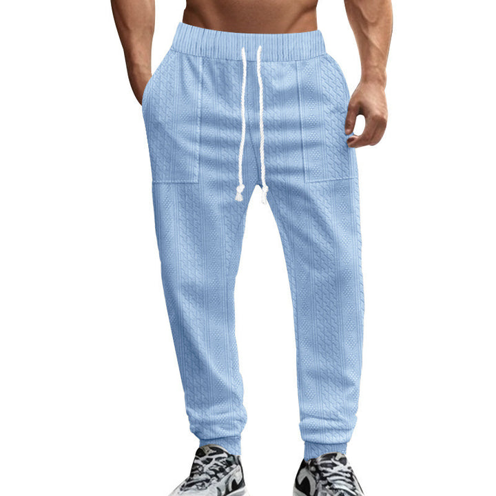Men's leisure pants with textured design and practical side pockets Lisslune