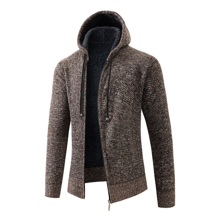 Men's cozy fleece jacket with hood Lisslune