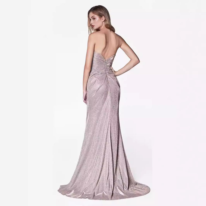 Ladies Glamorous Evening Dress with Side Slit Lisslune