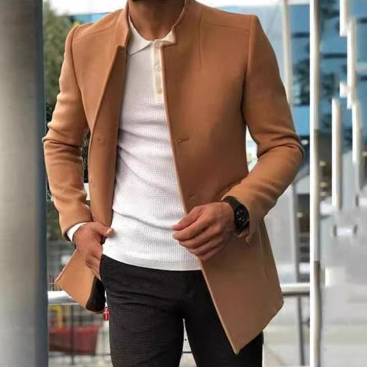 Men's elegant quilted jacket in a modern cut with a high collar Lisslune