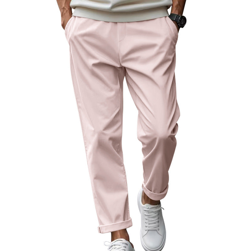 Men's elegant chino pants with a casual cut and practical pockets Lisslune