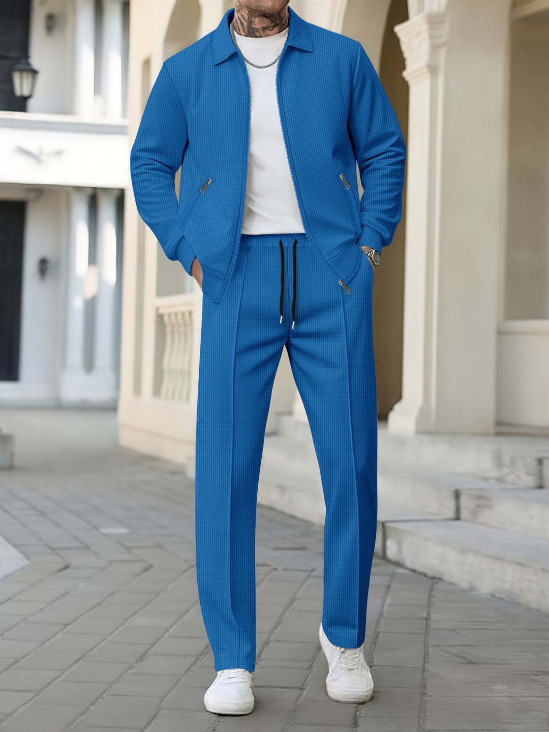 Men's Stylish Casual Pants and Jacket Set Lisslune