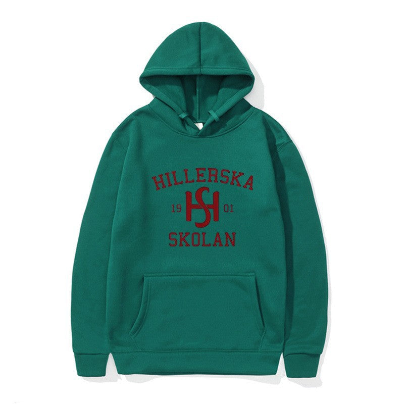 Women's hooded sweatshirt with classic school motif and cozy inner lining Lisslune