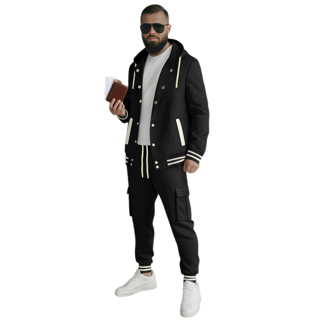 Men's sporty hoodie and jogger set with practical pocket and optimal fit Lisslune