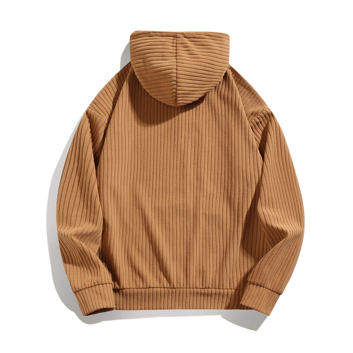 Men's hoodie with textured ribbed texture and practical pockets Lisslune
