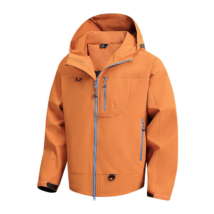 Men's technical outdoor jacket with waterproof fabric and adjustable hood system Lisslune