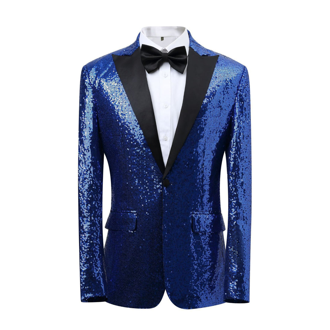 Men's Glamorous Sequin Tuxedo Blazer Lisslune