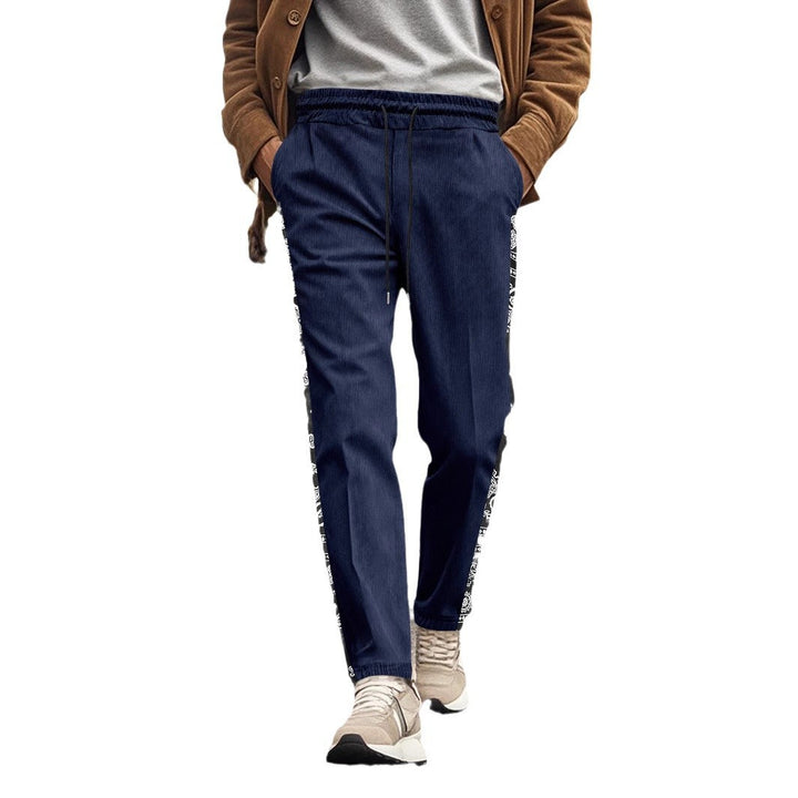 Men's casual jogging pants with side print and elastic waistband Lisslune