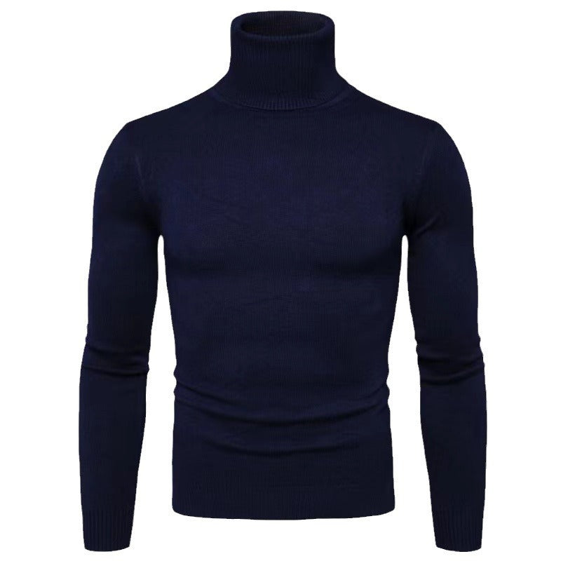 Men's fashionable turtleneck sweater made of fine merino wool Lisslune