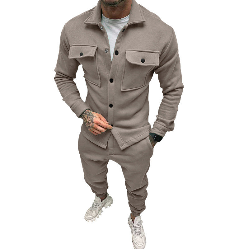 Men's sporty leisure set in a casual look with functional pockets Lisslune