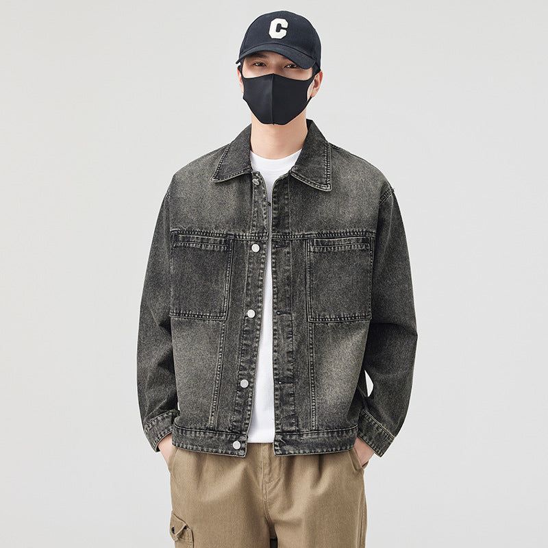 Men's Modern Denim Jacket with Sturdy Details Lisslune