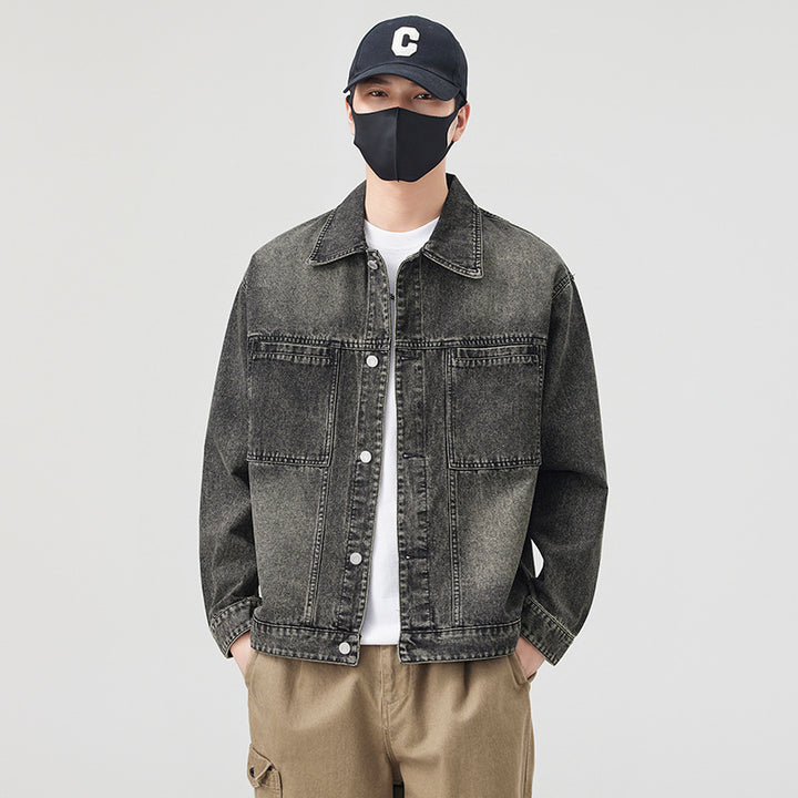Men's Modern Denim Jacket with Sturdy Details Lisslune