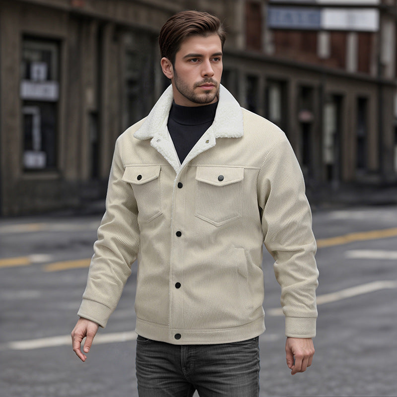 Men's stylish outer jacket with warm lining and practical pockets Lisslune