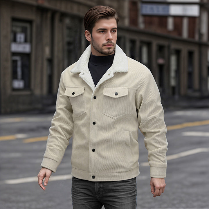Men's stylish outer jacket with warm lining and practical pockets Lisslune